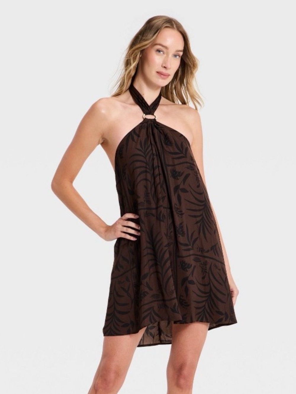 Brown Halter Dress